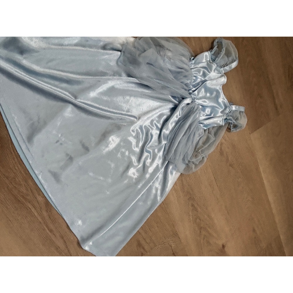 Disney Princess Cinderella Nightgown Light Blue Velour Mesh Dress 3T RN87652 - Picture 6 of 6